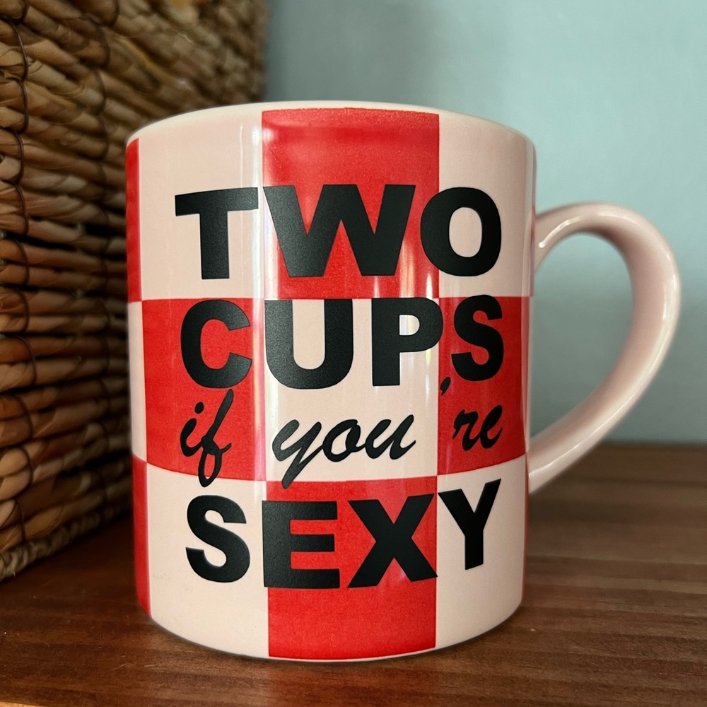 Red and White Checkered Mug